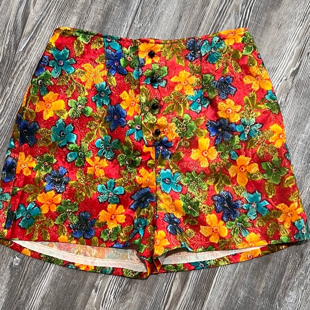 Vintage 50’s Beverly Paige Floral High Waist Women's Hot-pants Shorts